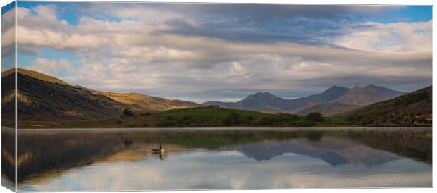 A calm spring morning in Snowdonia Canvas Print by Rory Trappe
