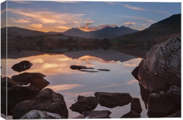 Snowdon reflection Canvas Print by Rory Trappe
