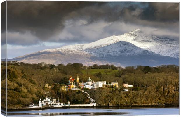 Portmeirion and Yr Wyddfa Canvas Print by Rory Trappe