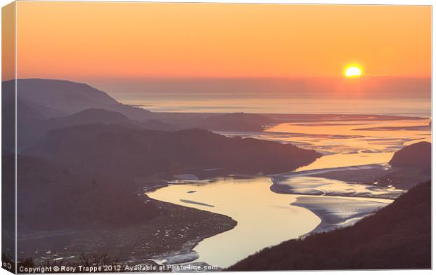 Mawddach sunset Canvas Print by Rory Trappe