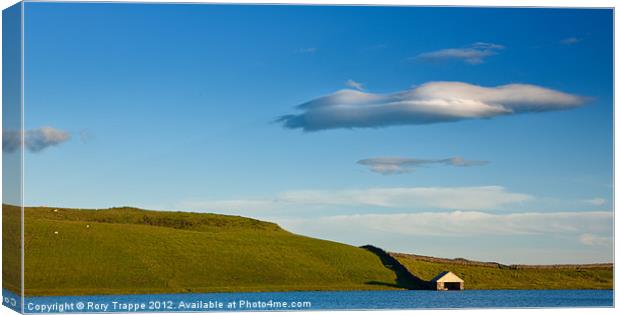 Cloud over Cregennen boat house Canvas Print by Rory Trappe
