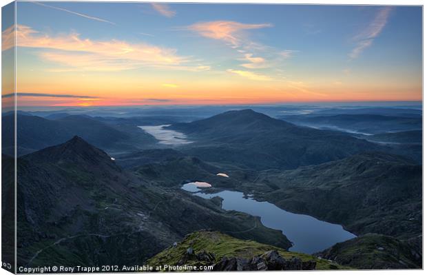 Snowdon summit view Canvas Print by Rory Trappe