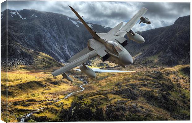  Raf Tornado in the Ogwen valley Canvas Print by Rory Trappe