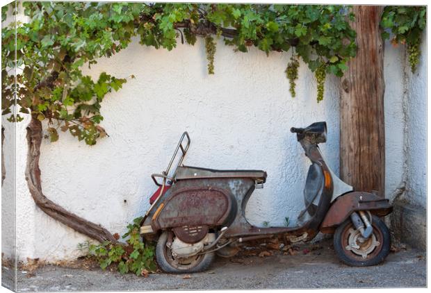 Abandoned Moped Canvas Print by Rory Trappe