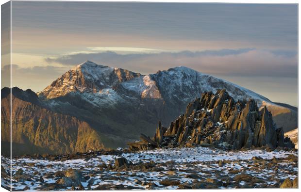 Snowdon and Castell y Gwynt Canvas Print by Rory Trappe