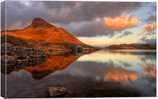 Cregennan lakes North Wales - January 2011 Canvas Print by Rory Trappe