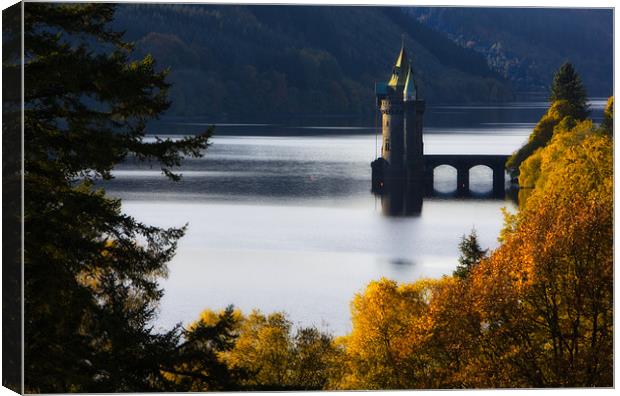 The straining tower at Lake Vyrnwy Canvas Print by Rory Trappe