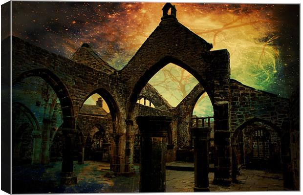 Night in the Ruins. Canvas Print by Jacqui Kilcoyne