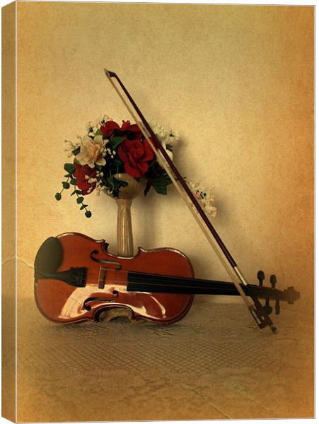 A Violin for Christmas Canvas Print by Jacqui Kilcoyne