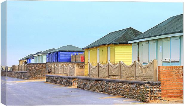Fleetwood Beach Huts Canvas Print by Jacqui Kilcoyne