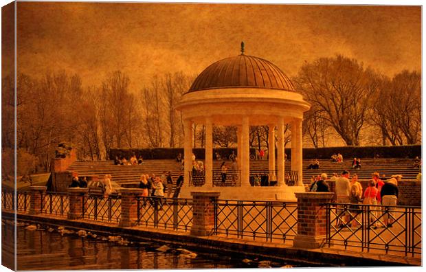 A Stroll around the Bandstand Canvas Print by Jacqui Kilcoyne