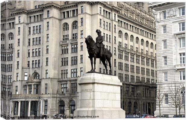 Edward V11, Liverpool Canvas Print by Jacqui Kilcoyne