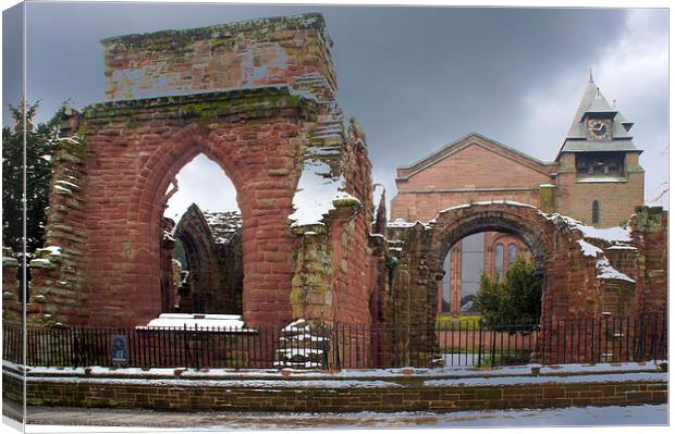 Ruined Remains, Chester Canvas Print by Jacqui Kilcoyne