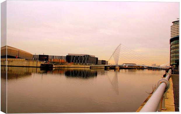 Media City Bridge Canvas Print by Jacqui Kilcoyne