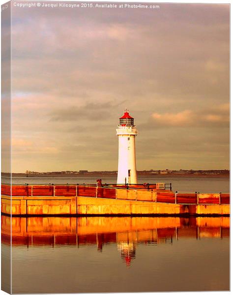 Lighthouse in Afternoon Sun  Canvas Print by Jacqui Kilcoyne