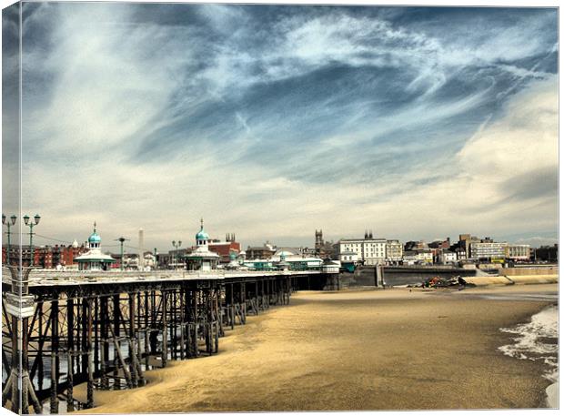 Pier from the Sea End. Canvas Print by Jacqui Kilcoyne