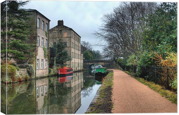  Rochdale Canal at Hebden Bridge Canvas Print by Irene Burdell