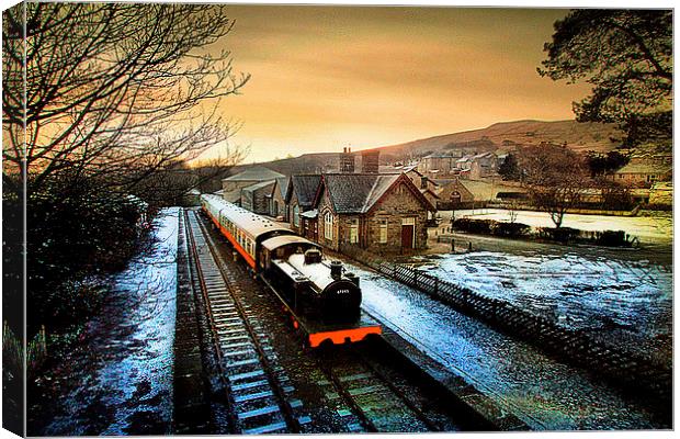  Hawes Sation from the bridge. Canvas Print by Irene Burdell