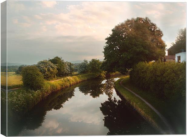  The Canal at Dawn.  Canvas Print by Irene Burdell