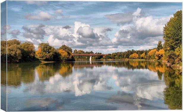  Reflections on the River Garonne Canvas Print by Irene Burdell