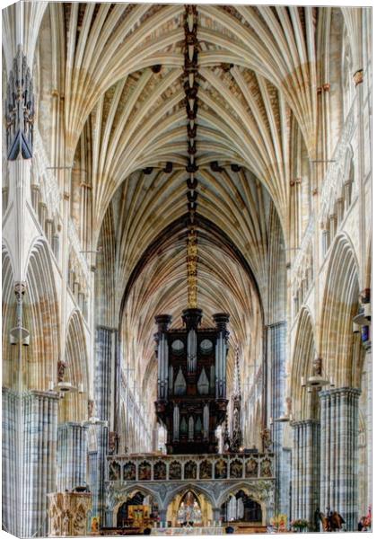 Exeter Cathedral . Canvas Print by Irene Burdell