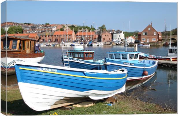 Whitby  Boats. Canvas Print by Irene Burdell