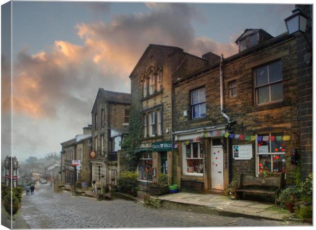 High St Haworth Canvas Print by Irene Burdell