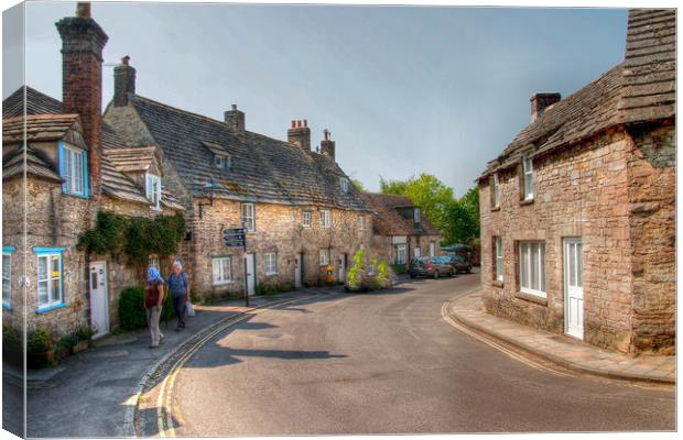 Corfe Village Canvas Print by Irene Burdell