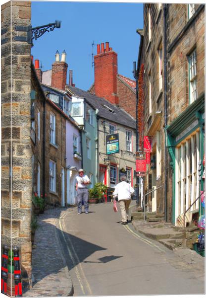 Robin Hoods Bay  Canvas Print by Irene Burdell