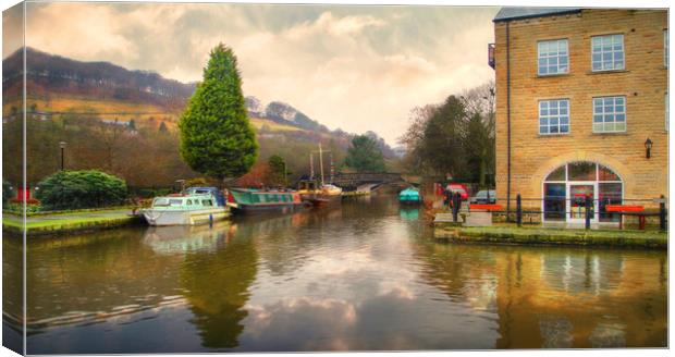 Rochdale Canal  Yorkshire Canvas Print by Irene Burdell