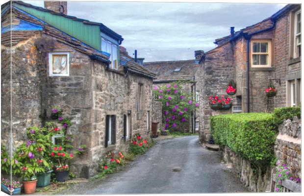 Cottages,in Grassington Canvas Print by Irene Burdell