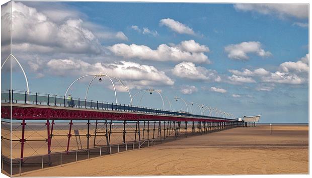 Southport Pier UK Canvas Print by Irene Burdell