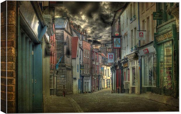 Dawn in Whitby Canvas Print by Irene Burdell