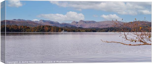 Boat on Lake Windermere Canvas Print by Richie Miles