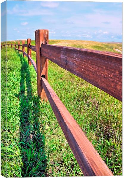 Post and Rail Fence Canvas Print by James Hogarth