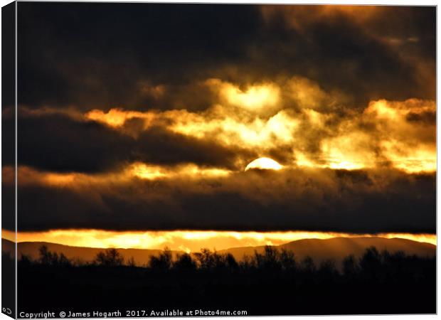 Ayrshire Sunrise Canvas Print by James Hogarth