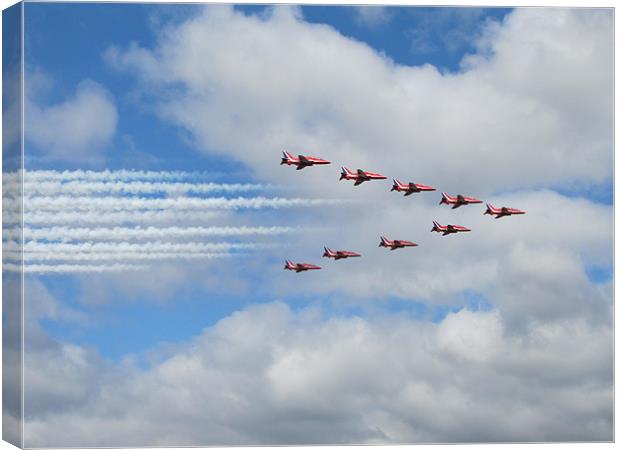 Red Arrows Canvas Print by Sarah Miles