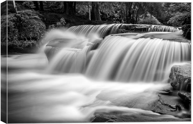 A Talybont Waterfall Canvas Print by Steve Liptrot