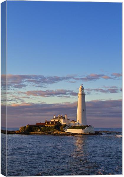 St. Marys Island and Lighthouse Canvas Print by Kevin Tate