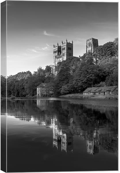 Cathedral reflection in black & white Canvas Print by Kevin Tate