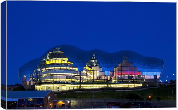 The Gateshead Sage at Night Canvas Print by Kevin Tate
