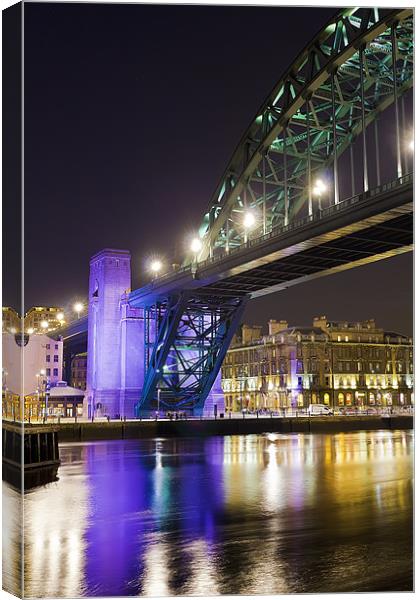 Newcastle Tyne Bridge and Quayside Canvas Print by Kevin Tate