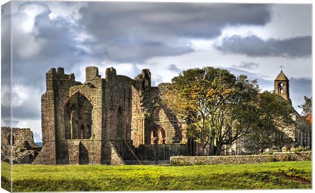 Lindisfarne Priory Canvas Print by Kevin Tate