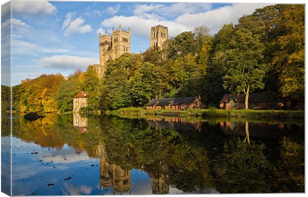 Durham Cathedral in Autumn. Canvas Print by Kevin Tate