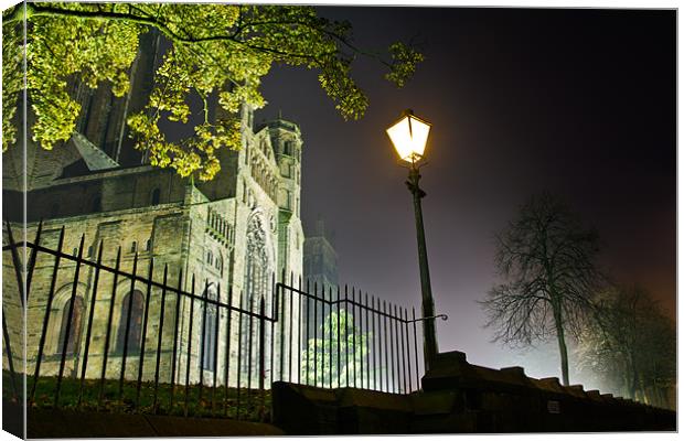 Durham Cathedral from Duncow lane Canvas Print by Kevin Tate