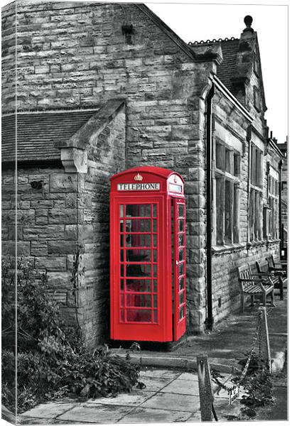 Red Telephone Box Canvas Print by Kevin Tate