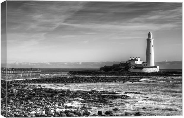 St Marys Lighthouse Canvas Print by Kevin Tate