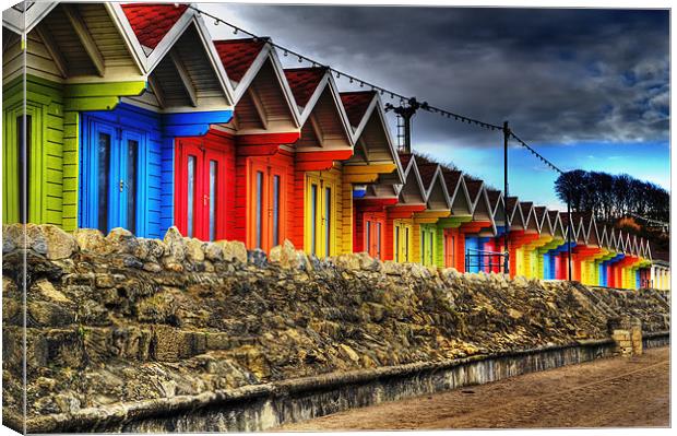 Scarborough Beach Huts Canvas Print by Kevin Tate