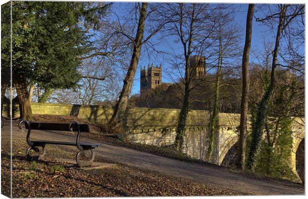 Durham Prebends Bridge and Cathedral Canvas Print by Kevin Tate