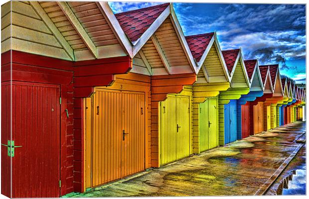 Scarborough Beach Huts Canvas Print by Kevin Tate